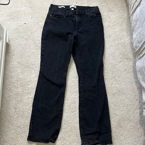 Women’s High Rise Bootcut Black Jeans, Size 6/28